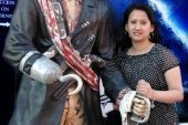 Reji with a pirate