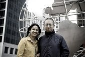 Reji and Dibesh outside the Willis Tower (Sears Tower)